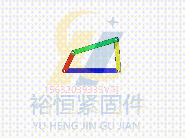 圖005 搖桿主動 順時針轉動的死點位置.gif